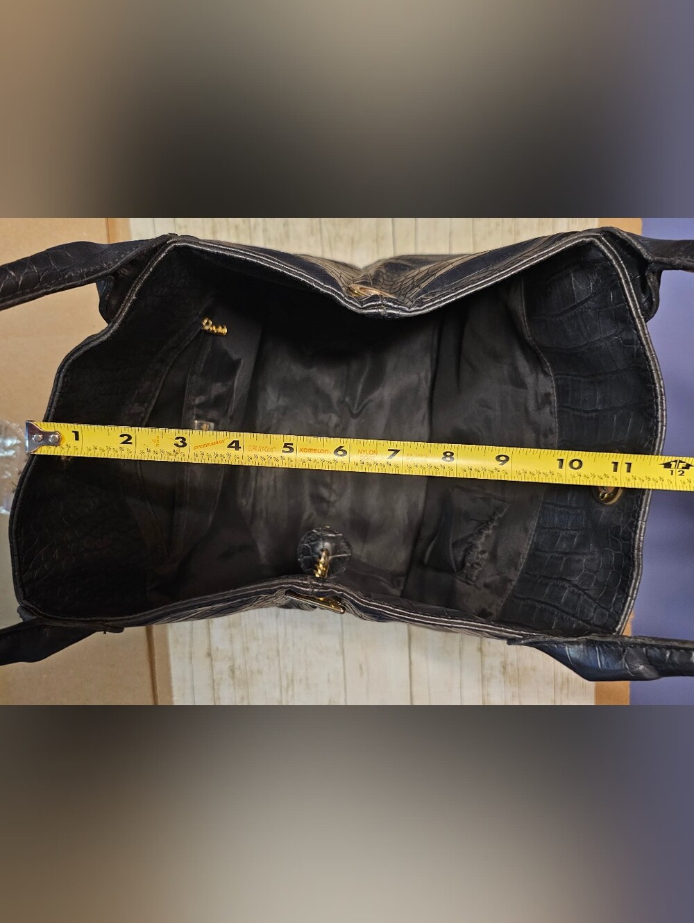 [Betty Barclay] Black Leather ♡♡ Over The Shoulder Purse - Picture 9 of 16